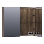 Brauer Brauer Impress Deluxe spiegelkast | Grove | 80 cm | Ja