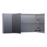 Brauer Impress Deluxe spiegelkast | Mat grijs | 80 cm | Links en rechts Brauer Brauer Impress Deluxe spiegelkast | Mat grijs | 80 cm | Links en rechts