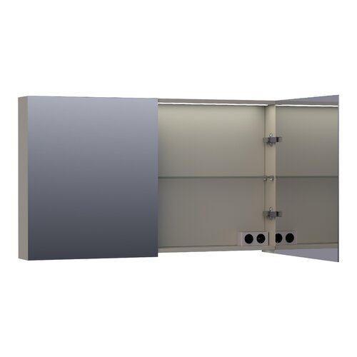 Brauer Impress Deluxe spiegelkast | Mat taupe | 60 cm | Rechts Brauer Brauer Impress Deluxe spiegelkast | Mat taupe | 60 cm | Rechts