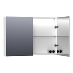 Brauer Brauer Impress Deluxe spiegelkast | Mat wit | 100 cm | Ja