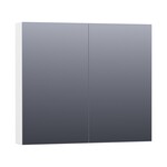 Brauer Brauer Impress Deluxe spiegelkast | Mat wit | 80 cm | Ja