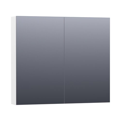 Brauer Brauer Impress Deluxe spiegelkast | Mat wit | 80 cm | Ja
