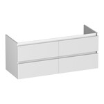 Brauer Brauer Joy Wavy onderkast 120 met 4 softclose lades greeploos en 2 sifon uitsparingen | Mat wit