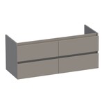 Brauer Brauer Joy onderkast 4 lades - 2 uitsparingen - 119x45,5cm - MDF - mat taupe | 4 | 2 | 119cm | Mat taupe