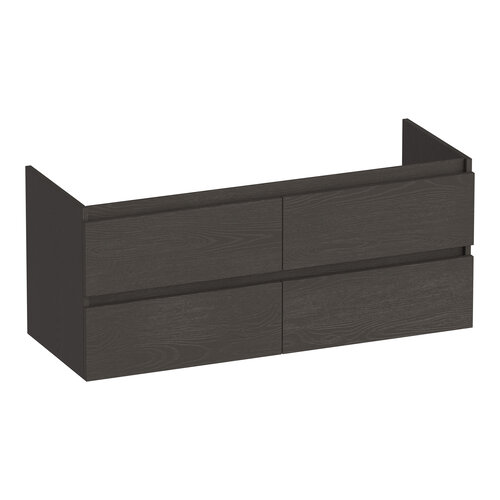 Brauer Brauer Joy onderkast 4 lades - 2 uitsparingen - 119x45,5cm - MFC - timber anthracite | 4 | 2 | 119cm | Timber Anthracite