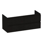 Brauer Brauer Joy onderkast 4 lades - 2 uitsparingen - 119x45,5cm - MFC - timber black | 4 | 2 | 119cm | Timber Black