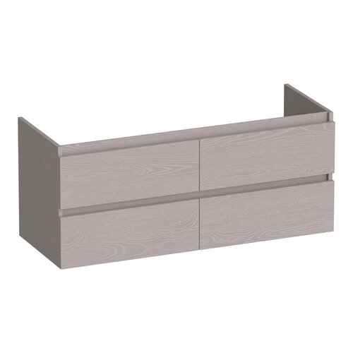Brauer Brauer Joy onderkast 4 lades - 2 uitsparingen - 119x45,5cm - MFC - timber greige | 4 | 2 | 119cm | Timber Greige