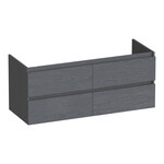 Brauer Brauer Joy onderkast 4 lades - 2 uitsparingen - 119x45,5cm - MFC - timber grey | 4 | 2 | 119cm | Timber Grey