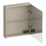 Brauer Brauer Impress spiegelkast | Mat beige | Rechts | Nee