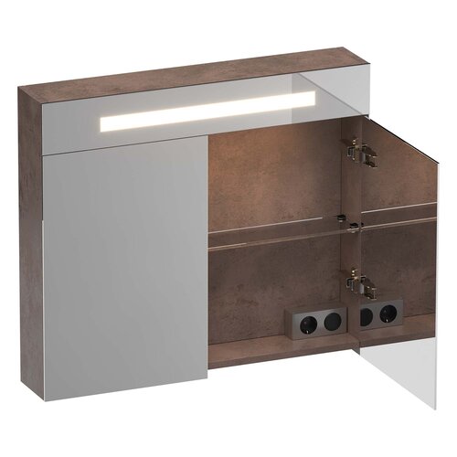 Brauer Brauer Promise Deluxe spiegelkast | Erosion | 80 cm | Dubbelzijdig