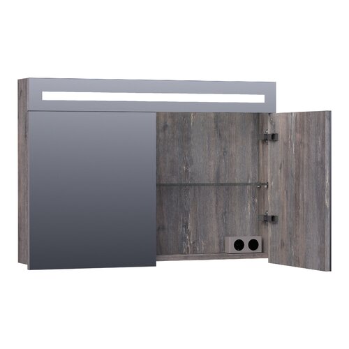 Brauer Brauer Promise spiegelkast | Driftwood | 100 cm | Enkelzijdig