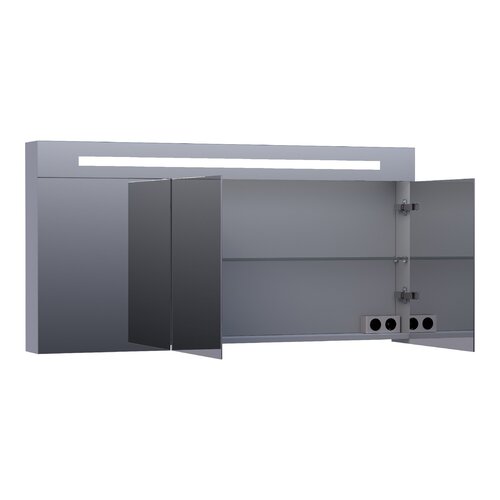 Brauer Promise Deluxe spiegelkast | Mat grijs | 80 cm | Links en rechts Brauer Brauer Promise Deluxe spiegelkast | Mat grijs | 80 cm | Links en rechts