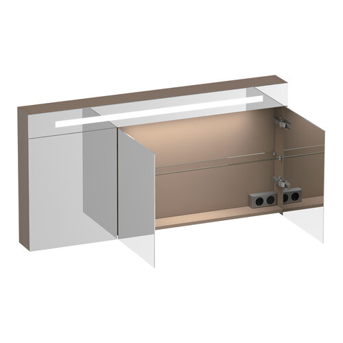 Brauer Promise Deluxe spiegelkast | Mat mokka | 80 cm | Links en rechts Brauer Brauer Promise Deluxe spiegelkast | Mat mokka | 80 cm | Links en rechts