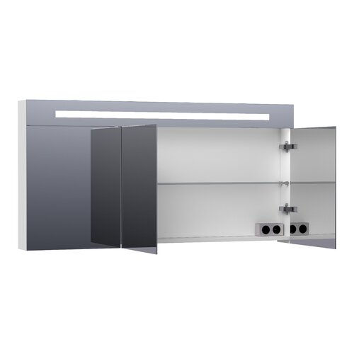 Brauer Brauer Promise Deluxe spiegelkast | Mat wit | Rechts | Dubbelzijdig