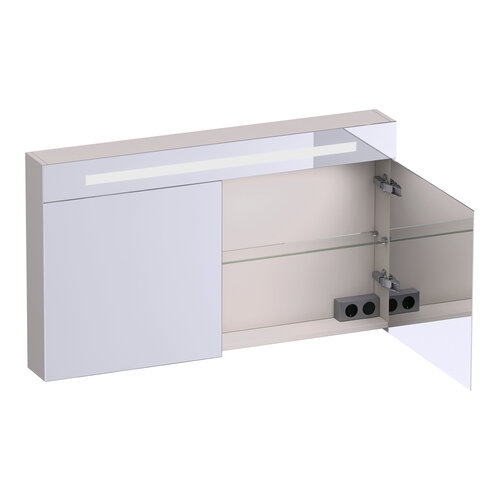 Brauer Promise Deluxe spiegelkast | Mat zand | 60 cm | Rechts Brauer Brauer Promise Deluxe spiegelkast | Mat zand | 60 cm | Rechts