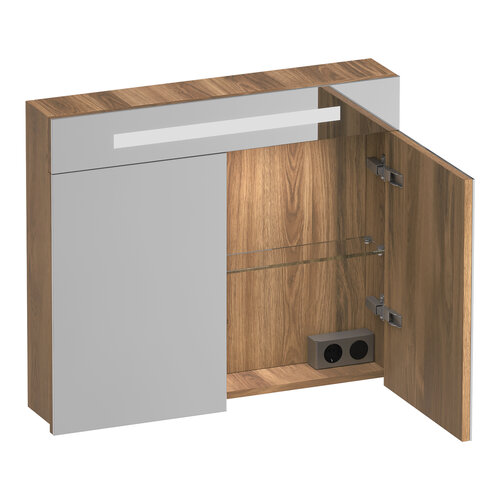 Brauer Brauer Promise spiegelkast | Honey | 80 cm | Enkelzijdig