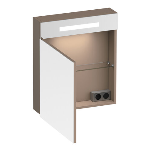 Brauer Promise spiegelkast | Mat mokka | 100 cm | Links en rechts Brauer Brauer Promise spiegelkast | Mat mokka | 100 cm | Links en rechts