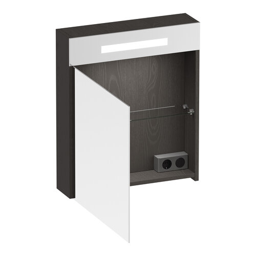 Brauer Promise Deluxe spiegelkast | Timber Antraciet | 120 cm | Links en rechts Brauer Brauer Promise Deluxe spiegelkast | Timber Antraciet | 120 cm | Links en rechts
