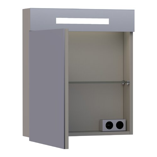 Brauer Brauer Promise spiegelkast | Mat taupe | Links | Enkelzijdig