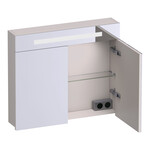 Brauer Brauer Promise spiegelkast | Mat zand | 80 cm | Enkelzijdig