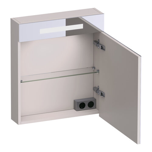 Brauer Brauer Promise spiegelkast | Mat zand | Rechts | Enkelzijdig