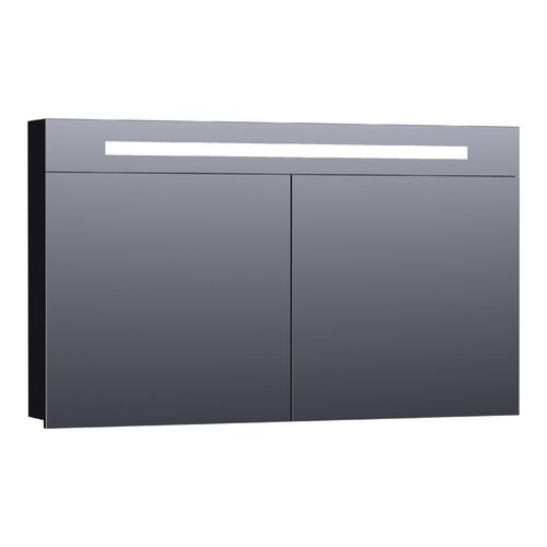 Brauer Brauer Promise spiegelkast | Mat zwart | 120 cm | Enkelzijdig