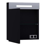 Brauer Brauer Promise spiegelkast | Mat zwart | Links | Enkelzijdig