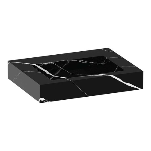 Brauer Coral wastafel | Nero Marquina | 60 cm | 0 | 1 wasbak Brauer Brauer Coral wastafel | Nero Marquina | 60 cm | 0 | 1 wasbak