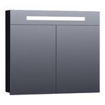 Brauer Brauer Promise spiegelkast | Mat zwart | 80 cm | Enkelzijdig