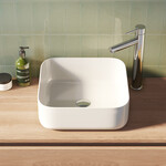 Brauer Dew waskom 39 rechthoekig afgerond keramiek Glans wit | Vierkant Brauer Brauer Dew waskom 39 rechthoekig afgerond keramiek Glans wit | Vierkant