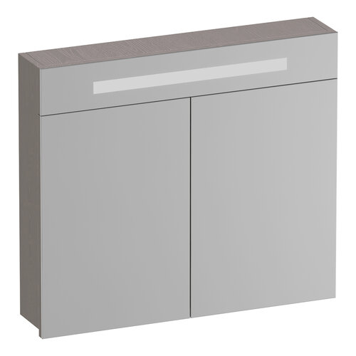 Brauer Brauer Promise spiegelkast | Timber Greige | 80 cm | Enkelzijdig
