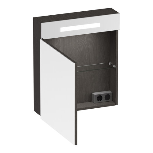 Brauer Promise spiegelkast | Timber Antraciet | 120 cm | Links en rechts Brauer Brauer Promise spiegelkast | Timber Antraciet | 120 cm | Links en rechts