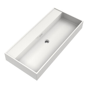 Brauer Brauer Gravity wastafel | Zijdeglans wit | 100 cm | 0 | Centraal Brauer Gravity wastafel | Zijdeglans wit | 100 cm | 0 | Centraal