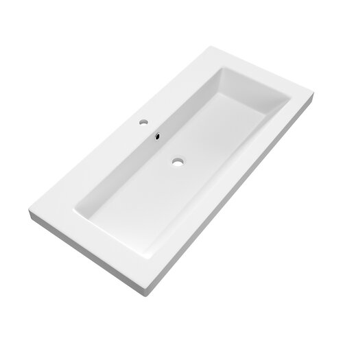 Brauer Solar Medium wastafel | Mat wit | 100 cm | 1 | 1 wasbak Brauer Brauer Solar Medium wastafel | Mat wit | 100 cm | 1 | 1 wasbak