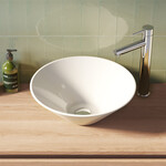 Brauer Fjord opzetwastafel conisch 42cm keramiek wit Brauer Brauer Fjord opzetwastafel conisch 42cm keramiek wit