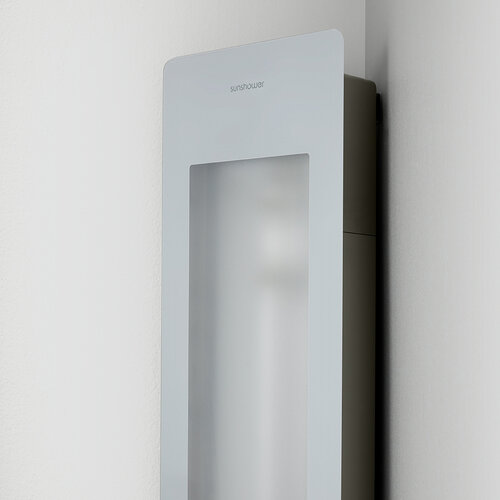 Sunshower One M infrarood | Wit | Opbouw hoek | 3/4 lichaam | Infrarood Sunshower Sunshower One M infrarood | Wit | Opbouw hoek | 3/4 lichaam | Infrarood