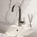 Brauer Stripe hoge opbouw wastafelmengkraan met draaibare platte uitloop model A chroom | Chroom Brauer Brauer Stripe hoge opbouw wastafelmengkraan met draaibare platte uitloop model A chroom | Chroom