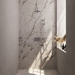 Brauer Brauer Chrome Carving thermostatische inbouw regendouche met drukknoppen SET 61 met 20 cm douchekop en rechte muurarm en staaf handdouche en doucheslang en geïntegreerde glijstang chroom | Chroom | 20cm | Ja | Rechte wandarm | Staafmodel