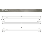 Brauer Brauer Handdoekrek 60 chroom | Chroom | 61cm