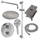 Brauer Chrome Edition thermostatische inbouw regendouche 3-weg rond SET 94 | Chroom | 30 cm | Ja | Gebogen wandarm | Ronde handdouche Brauer Brauer Chrome Edition thermostatische inbouw regendouche 3-weg rond SET 94 | Chroom | 30 cm | Ja | Gebogen wandarm | Ronde handdouche