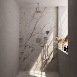 Brauer Brauer Chrome Carving thermostatische inbouw regendouche 3-weg rond SET 83 met 20 cm douchekop en plafondarm en 3-standen handdouche en doucheslang en wandaansluitbocht chroom | Chroom | 20cm | Nee | Plafondbuis | 3-standen handdouche