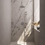 Brauer Brauer Chrome Carving thermostatische inbouw regendouche 3-weg rond SET 86 met 30 cm douchekop en rechte muurarm en staaf handdouche en doucheslang en geïntegreerde glijstang chroom | Chroom | 30cm | Ja | Rechte wandarm | Staafmodel