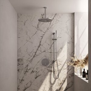 Brauer Brauer Chrome Carving SET 90 | Chroom | 30 cm | Ja | Plafondbuis | Staafhanddouche Brauer Chrome Carving SET 90 | Chroom | 30 cm | Ja | Plafondbuis | Staafhanddouche