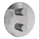 Brauer Brauer Chrome Carving thermostatische inbouw regendouche 3-weg rond SET 91 met 20 cm douchekop en rechte muurarm en 3-standen handdouche en doucheslang en geïntegreerde glijstang chroom | Chroom | 20cm | Ja | Rechte wandarm | 3-standen handdouche