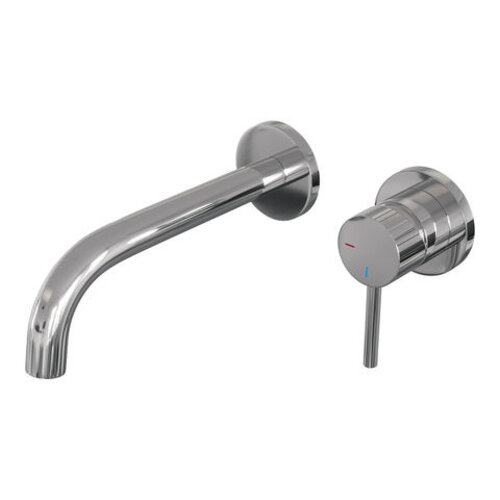 Brauer Stripe inbouw wastafelmengkraan met gebogen uitloop en rozetten model A1 chroom | Chroom | J-uitloop | Met rozetten | Rechts Brauer Brauer Stripe inbouw wastafelmengkraan met gebogen uitloop en rozetten model A1 chroom | Chroom | J-uitloop | Met rozetten | Rechts