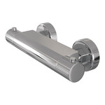 Brauer Stripe opbouw douche thermostaatkraan SET 01 met glijstang en staaf handdouche en doucheslang chroom | Chroom | Staafhanddouche Brauer Brauer Stripe opbouw douche thermostaatkraan SET 01 met glijstang en staaf handdouche en doucheslang chroom | Chroom | Staafhanddouche