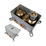 Brauer Stripe 3-weg inbouwthermostaat rechthoekig met in- en afbouwdelen chroom | Chroom Brauer Brauer Stripe 3-weg inbouwthermostaat rechthoekig met in- en afbouwdelen chroom | Chroom