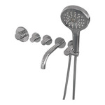 Brauer Stripe inbouw badthermostaat | Chroom | 3-standen handdouche | Uitloop Brauer Brauer Stripe inbouw badthermostaat | Chroom | 3-standen handdouche | Uitloop