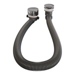 Brauer Brauer Stripe thermostatische inbouw badkraan met drukknoppen SET 04 met badvulcombinatie en 3-standen handdouche en doucheslang en wandaansluitbocht chroom | Chroom | 3-standen handdouche