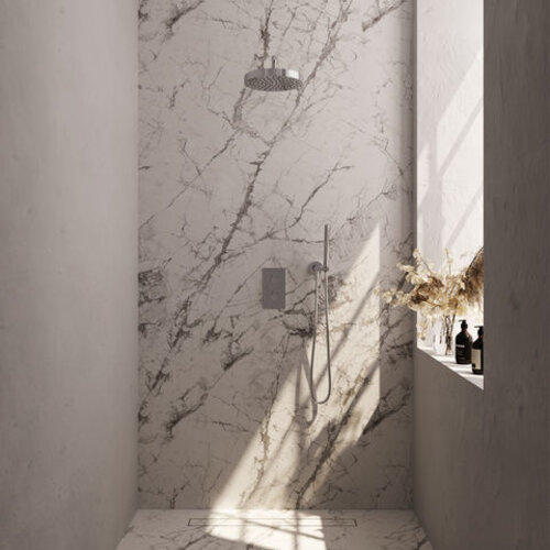 Brauer Stripe thermostatische inbouw regendouche 3-weg rechthoekig SET 14 met 25 cm douchekop en gebogen muurarm en staaf handdouche en doucheslang en wandaansluitbocht chroom | Chroom | Nee | Gebogen wandarm | Staafhanddouche Brauer Brauer Stripe thermostatische inbouw regendouche 3-weg rechthoekig SET 14 met 25 cm douchekop en gebogen muurarm en staaf handdouche en doucheslang en wandaansluitbocht chroom | Chroom | Nee | Gebogen wandarm | Staafhanddouche